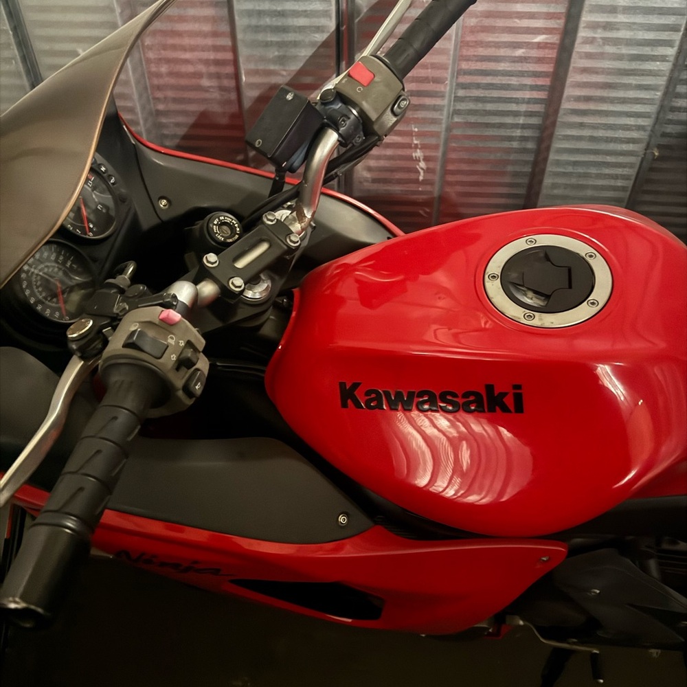 Kawasaki Red Motorcycle Fuel Tank